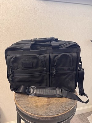 TUMI Alpha Large Expandable 26160DH Men's Briefcase Black Organizer Computer Bag