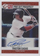 2021 Leaf Pro Set Metal 1990 Base Auto Red Mojo Triston Casas #PS0-TC1 Auto uk2