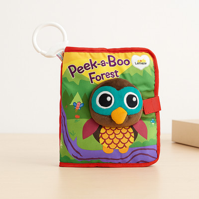 Lamaze Peek-a-Boo Forest Crinkle Cloth Flap Book Baby 6M+ Clip-On Owl LC27901