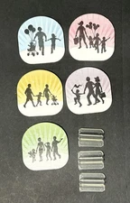 Disney Magic Kingdom Board Game Replacement 5 Family Pawns & 3 Stand Parts