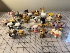 Lot of 30 Littlest Pet Shops Pets w/ Vintage Generations Monkey Maltese Panda