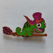 Fantasy Pin Disney Tangled Rapunzel Pascal broom fly
