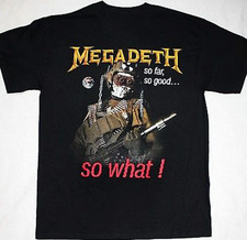MEGADETH SO FAR,SO GOOD,SO WHAT NEW BLACK T-SHIRT