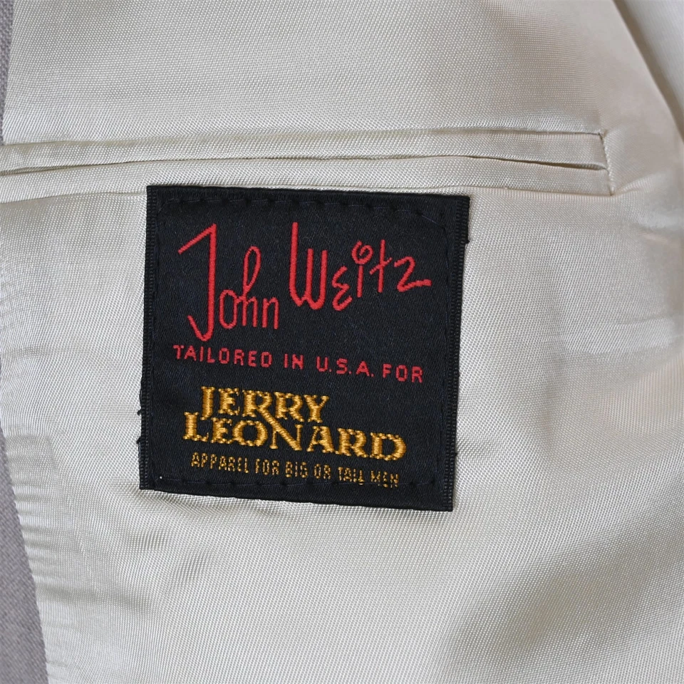 Jaqueta blazer vintage feita nos EUA 56L bege cáqui lúpulo ouro botão casaco esportivo - Imagem 4 de 4