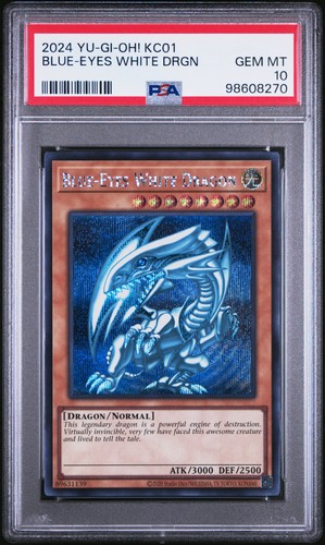Blue Eyes White Dragon Kc01-25th Anniversary Kaiba Secret Rare Yugioh PSA 10 *70