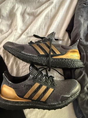 adidas Patrick Mahomes UltraBoost Black & Gold Men's Cushioned Running Sneakers