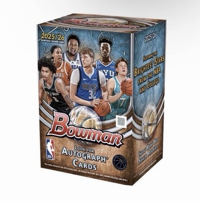 2025 2026 Bowman Basketball Blaster Box Topps NBA Sealed Look For Autographs 