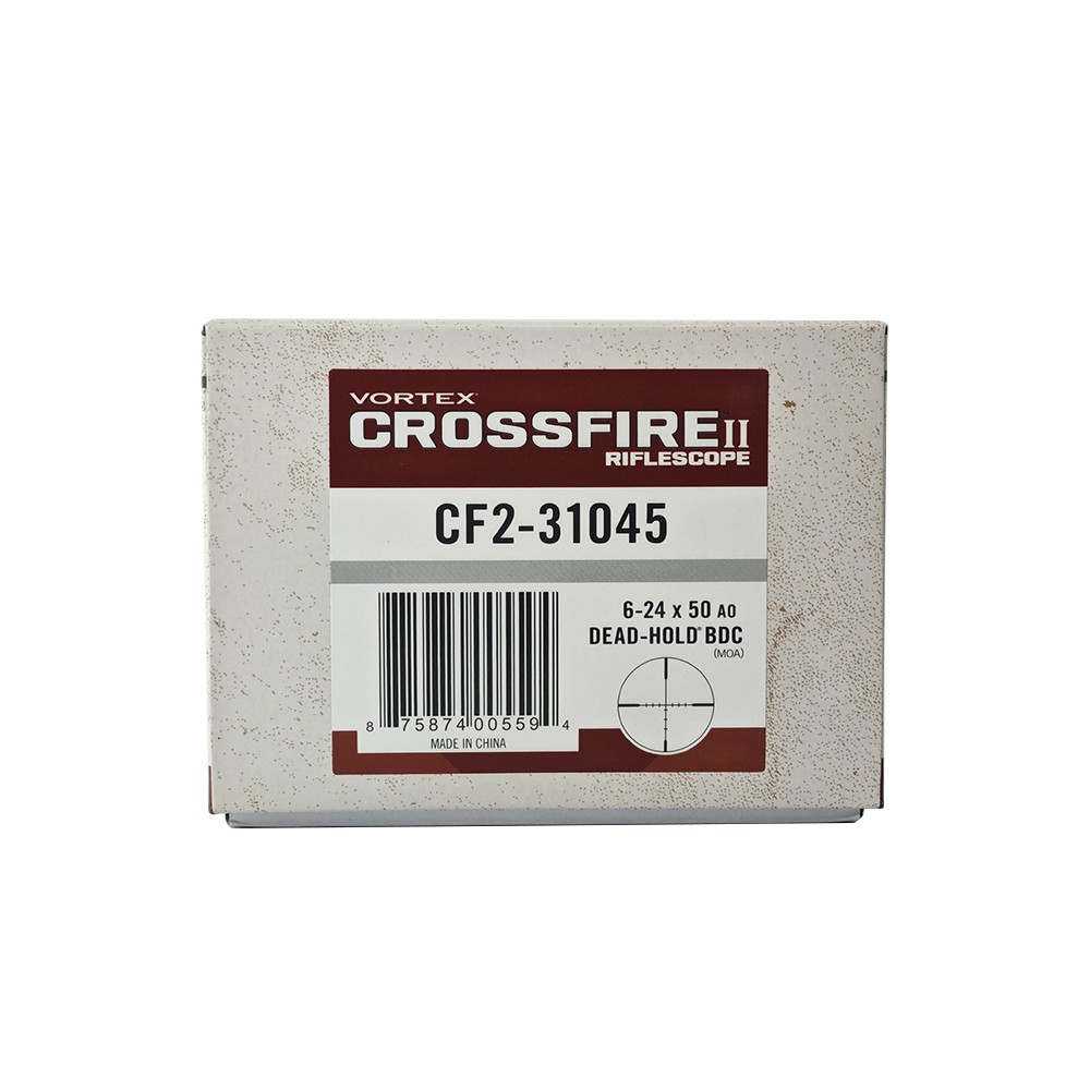 Vortex Crossfire II 6-24x50 AO Dead-Hold BDC Reticle (MOA
