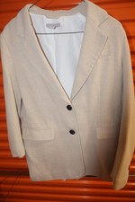 H&M Women's Oversized 2 Button Blazer Jacket Size Small Tan Beige