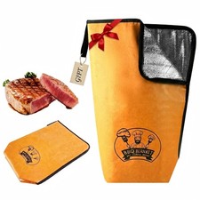 21" BBQ Blanket for Resting Meat   Insulated Brisket Resting Bag for Smoking,...