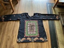 Polyester Chiffon Paisley Indian Kurta Kurti Top, 27  Long, 42  Bust, New