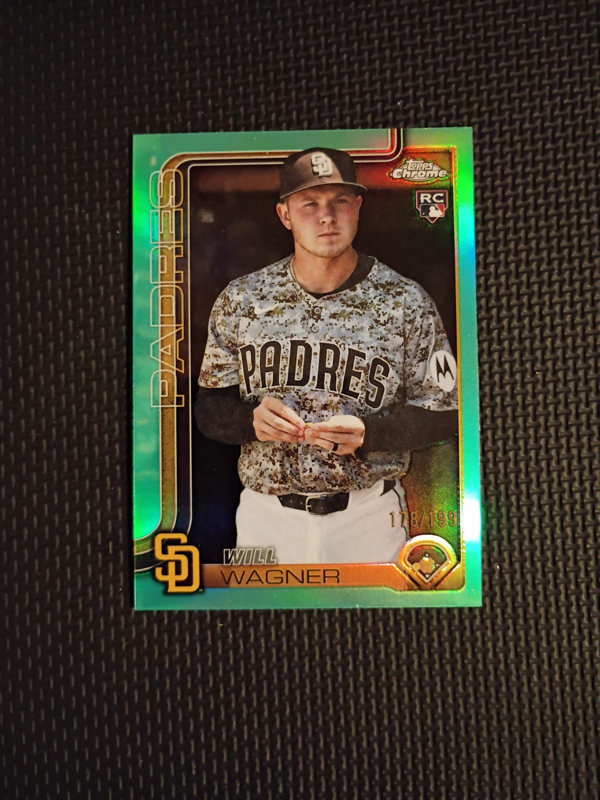 2025 Topps Chrome Update Series - Will Wagner #USC111 Aqua Refractor /199 (RC)