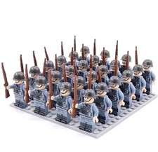 Custome Segunda Guerra Mundial Militar EE. UU. REINO UNIDO RUS GER Ejército Soldados Figura SWAT Bloques de Construcción Lote