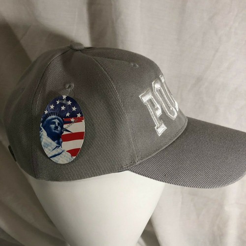 New Gray and white "Police" Cap hat EMBROIDERED ADJUSTABLE CAP - Picture 2 of 4