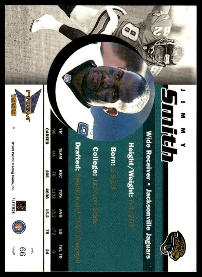 1999 Pacific Prism #66 Jimmy Smith Premiere Date #/61 - Image 2 of 2