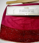 Sparkles Home RED RHINESTONE VELVET TREE SKIRT CHRISTMAS Holiday Luminous 48"