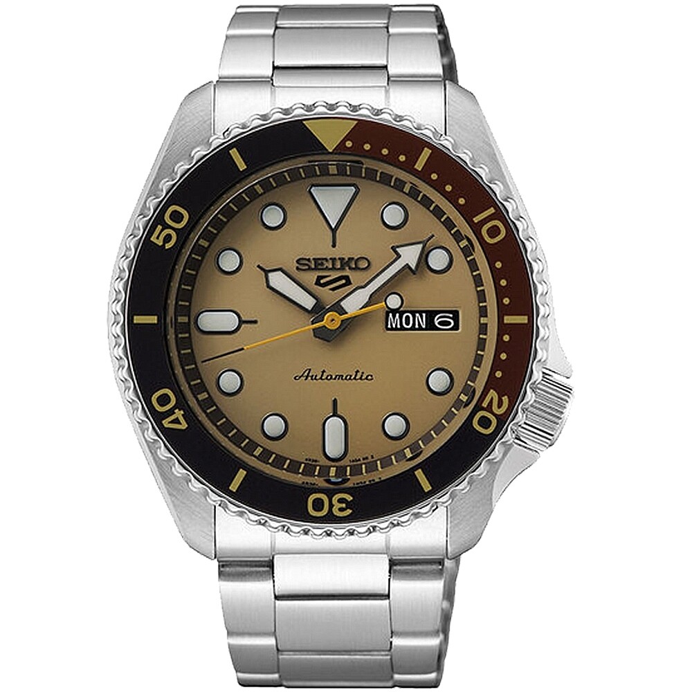 Seiko 5 Sports SRPK45K1 Automatic Milk Tea Beige Brown Exclusive