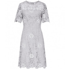 Reiss Lina Sequined Lace Mini Dress Size 6 Party Wedding Designer Dusty Blue