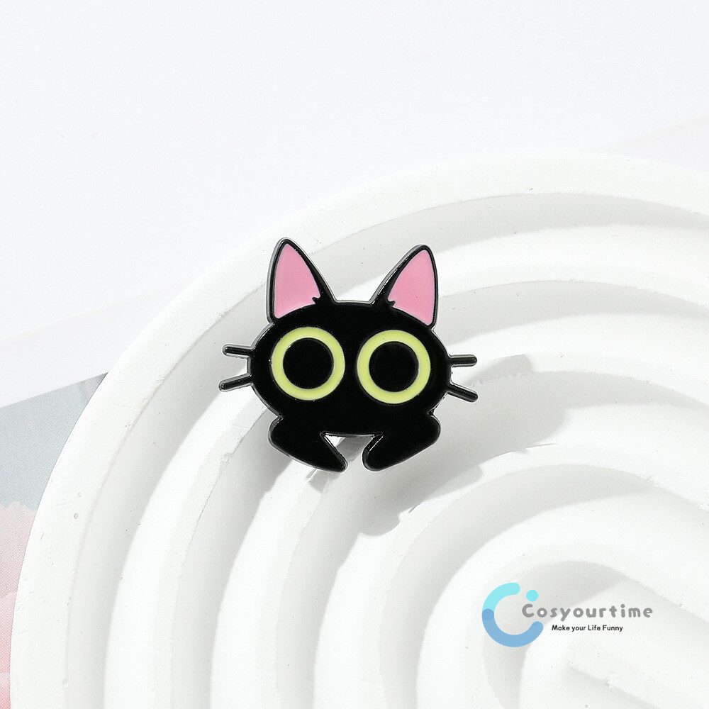 The Legend of LUOXIAOHEI Luo Xiaohei Hei Black Cat Metal Brooch