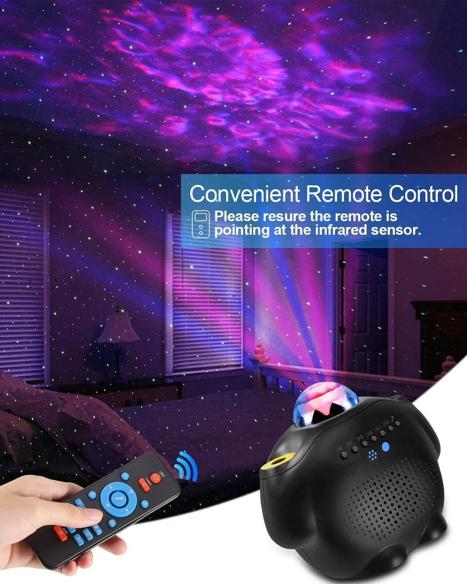ALOVECO Star Projector Night Light with Bluetooth Speaker Galaxy