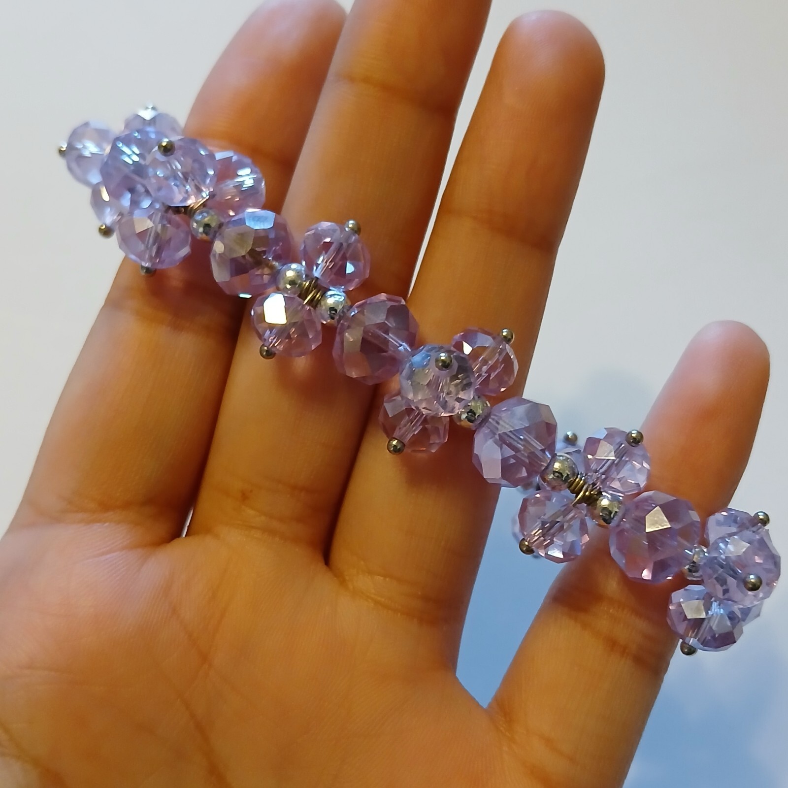 Lavender Crystals Translucent Sparkling Silver To… - image 5
