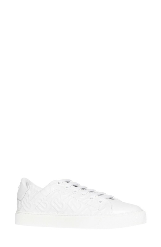 100% AUTHENTIC NEW WOMEN BURBERRY ALBRIDGE TB EMBOSSED LEATHER SNEAKERS US 10