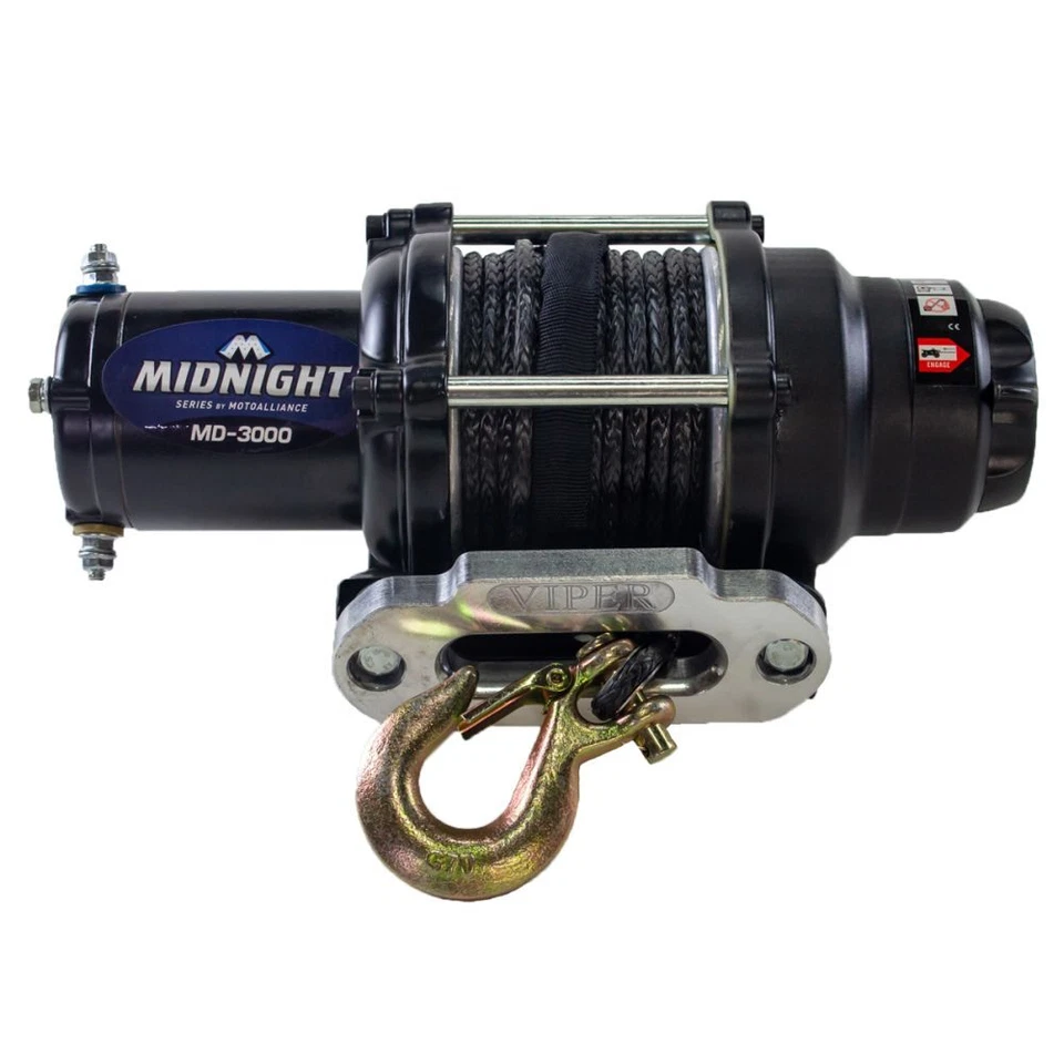 Viper 50 Ft Winch 3000 lb Black w/ Mount For Polaris Sportsman X2 800 2007-09 - Image 2 of 4