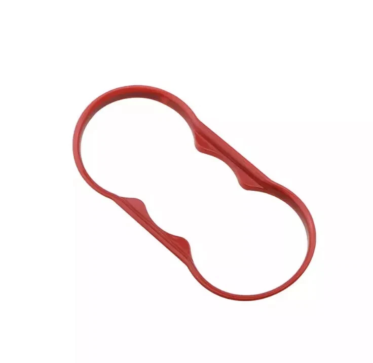 Porta-copo vermelho Ford Fiesta MK7 acabamento surround console central moldura decorativa - Imagem 2 de 2