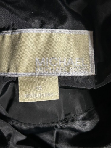 Abrigo acolchado Michael Michael Kors para mujer negro 3/4 plumón con capucha de piel sintética XS - Imagen 7 de 12