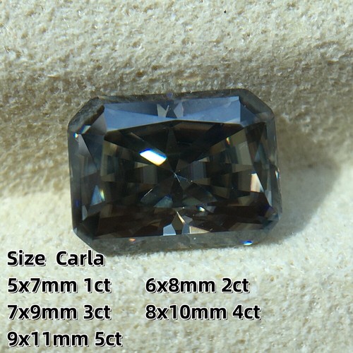Various shapes Loose Moissanite Stone Grey Color GRA Certificate Real jewelry - Picture 27 of 38