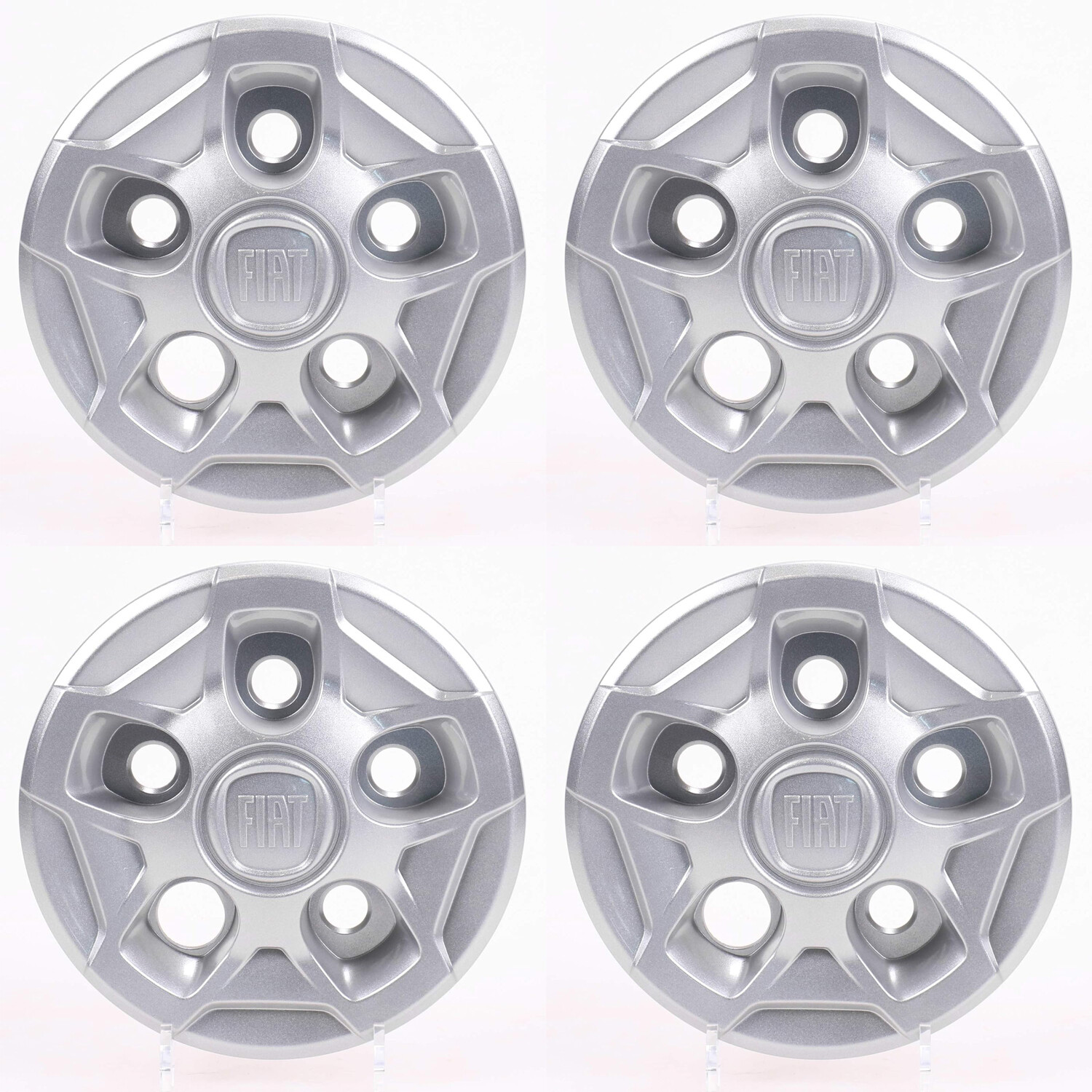 4 enjoliveurs de roue 16" d'origine pour Fiat Ducato, référence constructeur OR 1374671080