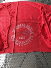 Red Pashmina Silk Cashmere Shawl Wrap 78”X30” Stand Proud For Red Hat Society