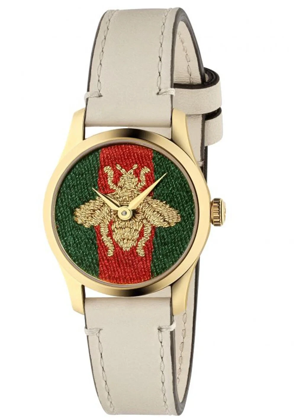 Montre femme Gucci G Timeless YA1265009 cadran vert et rouge bracelet cuir