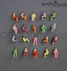 100 x Sitting Figurines for Model Railway Z Gauge