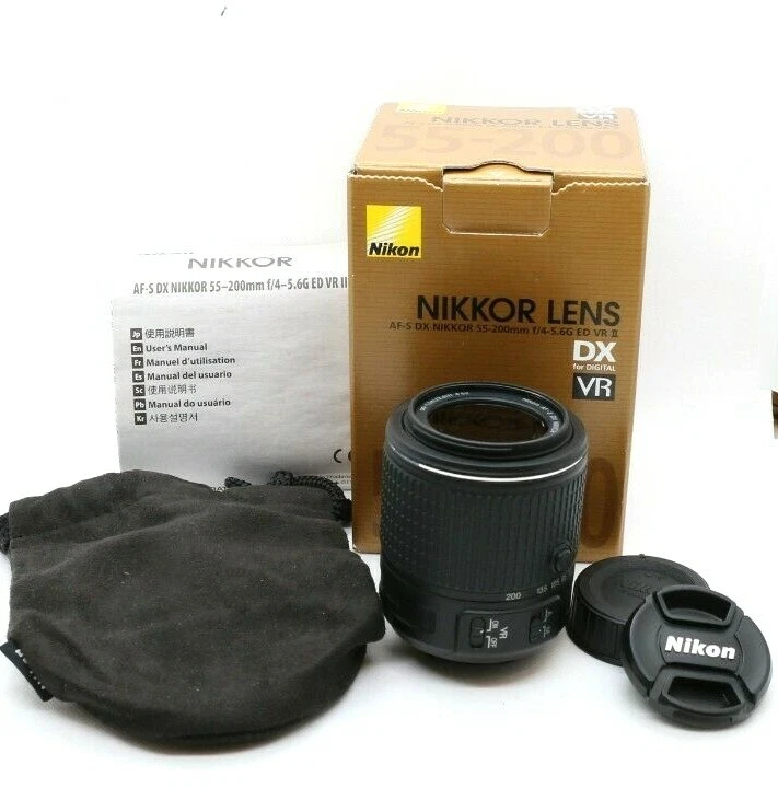 MINT in BOX 】Nikon NIKKOR AF-S DX 55-200mm f/4-5.6G ED VR Ⅱ Lens
