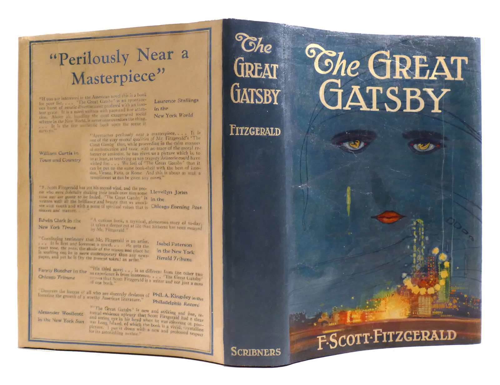 RARE F. Scott Fitzgerald THE GREAT GATSBY dust jacket 1st Edition 1st