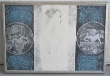 Artist Signed # 10/10  Aquatint Etching Art Figurative Artwork Framed Modern