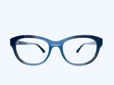 New Calvin Klein Blue Gray Brown Ombré Cat Eye Glasses CK7923 404 50 18 135