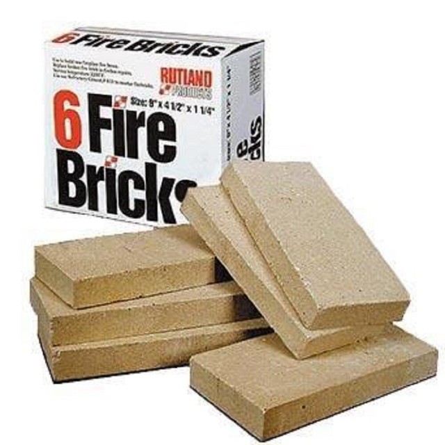 Fireplace Maintenance Products Fire Brick 6 Bricks 9" x 4 1/2" x 1 1/4