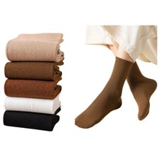 5 Pairs Women Lady Solid Simple Cotton Mid Calf In Tube Crew Quarter Short Socks