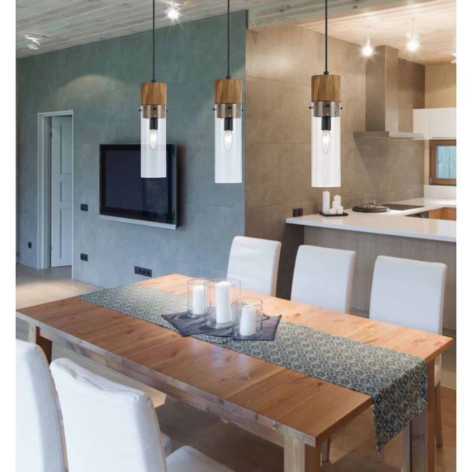 Cal Lighting 13 3/8" Tall Glass Pendant- FX-3583-1P (FREE Vintage Bulb!) - Image 2 of 4