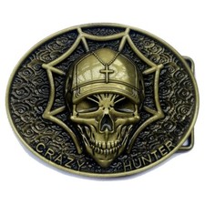 Skull Belt Buckle Western Cowboy Motorcyclist YSK-02-G