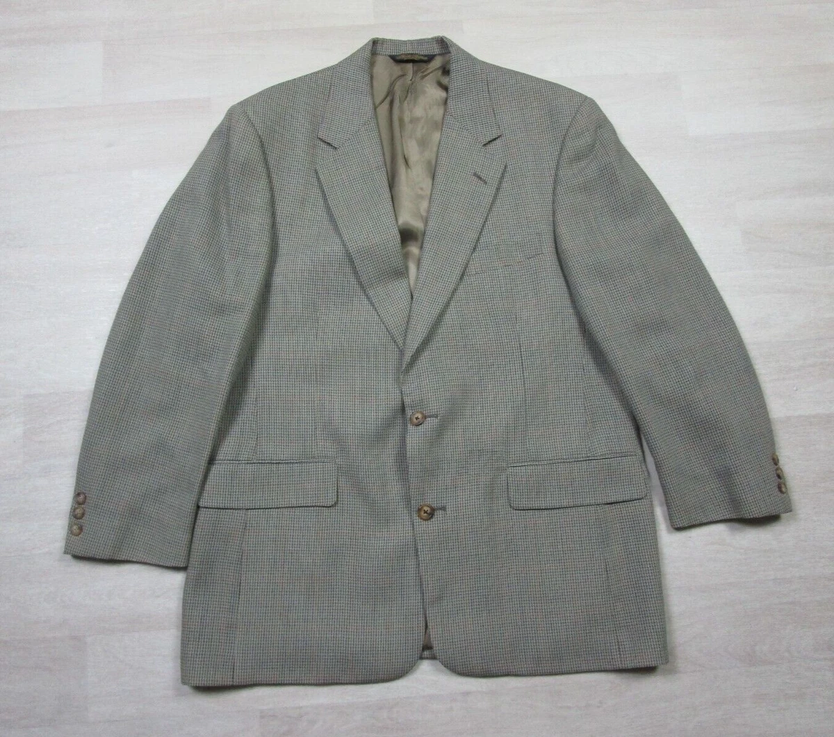 Blazer Vintage Brooks Brothers 44 XL - Tweed Chevrons Gris Anthracite - Fabriqué USA