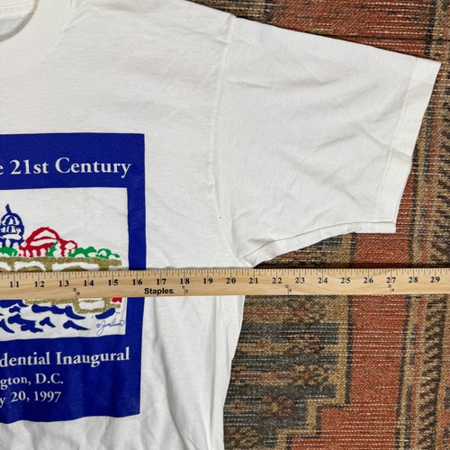 Vintage 1996 Presidential Election Clinton Gore Inaugural Graphic T-Shirt Size L - Picture 4 of 5
