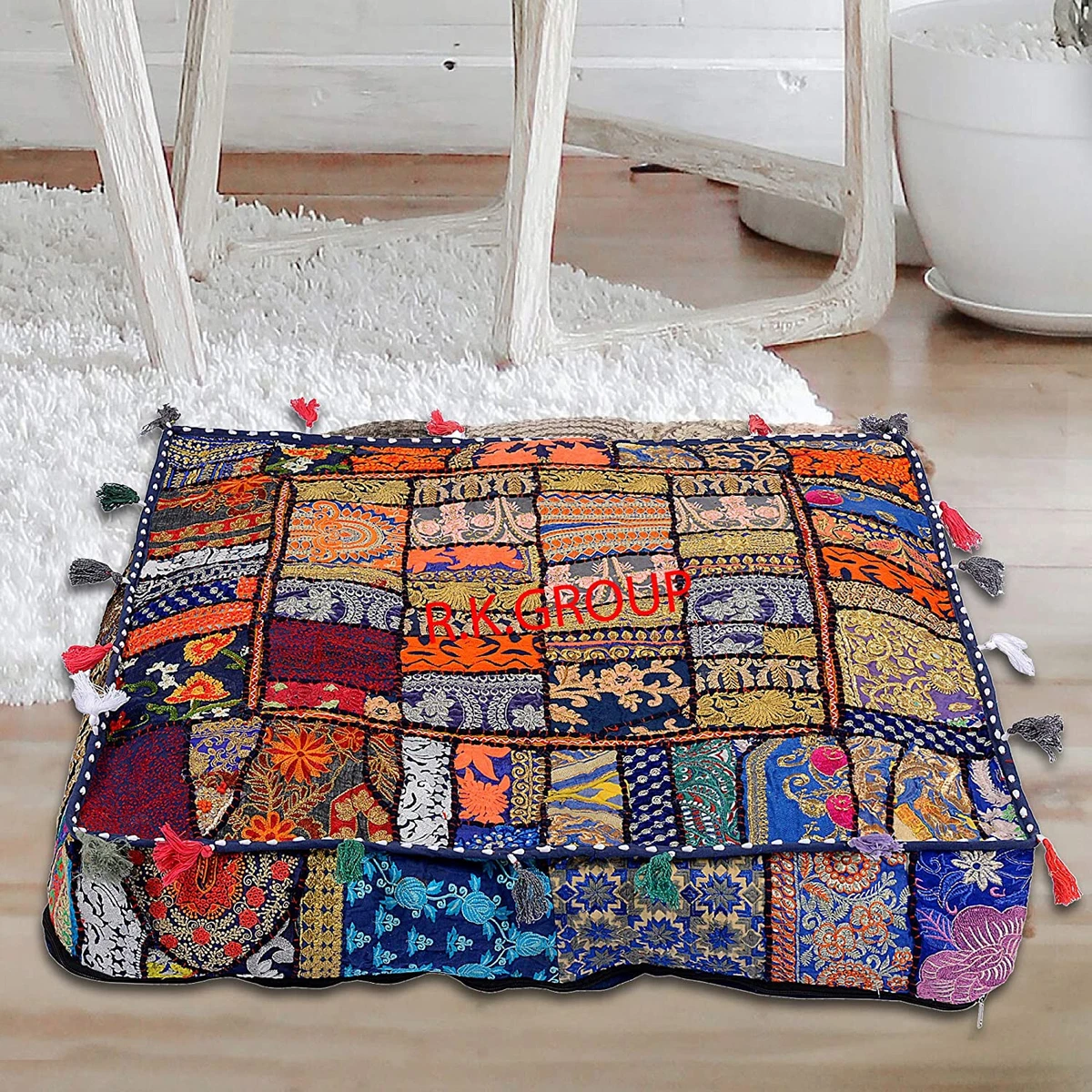 Large floor pouf sale ottoman