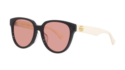 New GUCCI GG0960SA 004 55mm Black Beige Gold GG Oversized  display picture 2