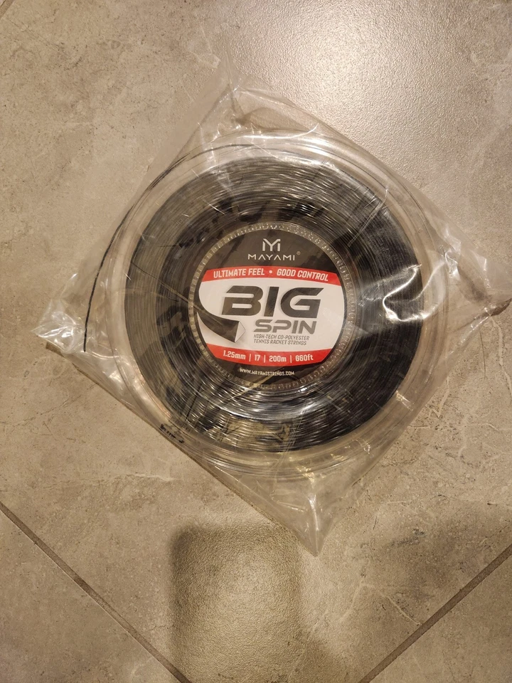 Carretel Mayami Big Spin 17g (1,25mm) - Corda de tênis - 200m/660ft - Imagem 2 de 2