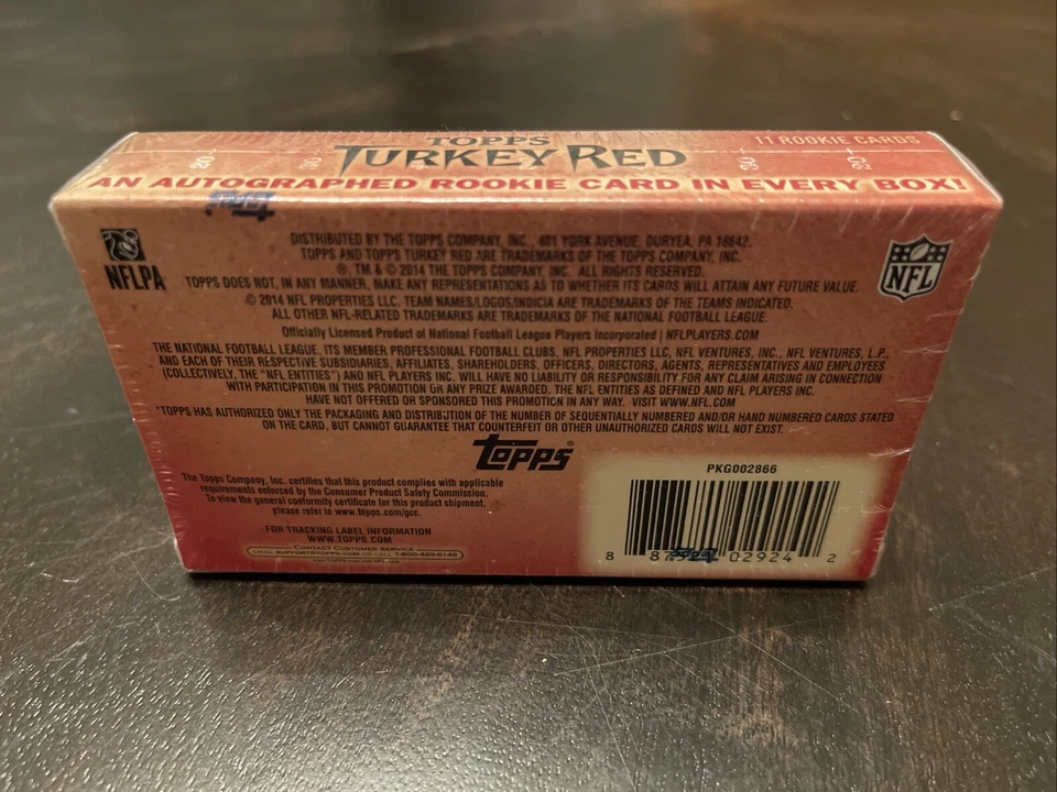 2014 Topps Turkey Red Football Hobby Box - 1 Auto Per - Evans, Adams,  Carr RC - Image 2 of 2