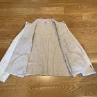 Population POP Suede Ivory Cream Tan Sherpa Lined Coat Jacket Womens Large CUTE! — photo 3