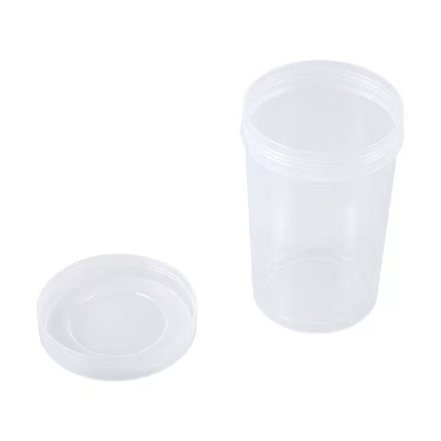 Round Screw Top Plastic Food Storer Storage Container 1000ml Stackable
